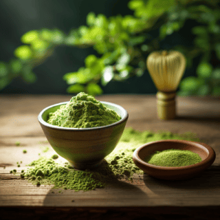 Zdjęcie przedstawiające herbatę Matchę w miseczce