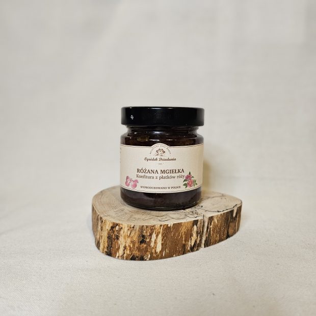 Konfitura z płatków róży w słoiczku